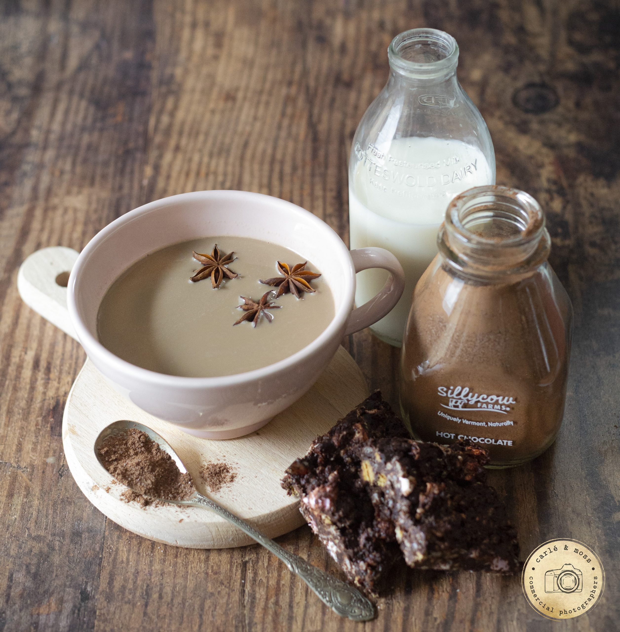 Hot chocolate food photography