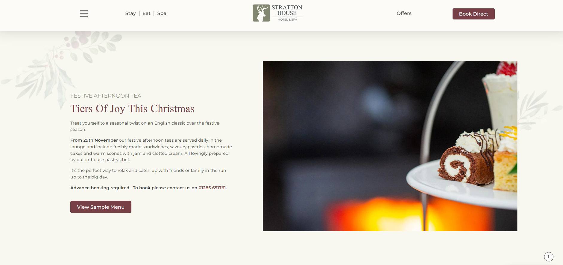 Christmas afternoon tea imagery